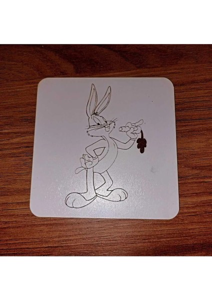 Bugs Bunny Ahşap Bardak Altlığı