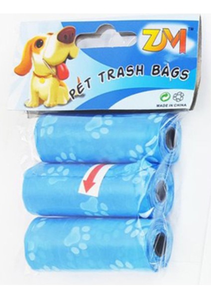 Luxury Evcil Hayvan Köpek Dışkı Toplama Poşeti 3 Paket 1 Adet