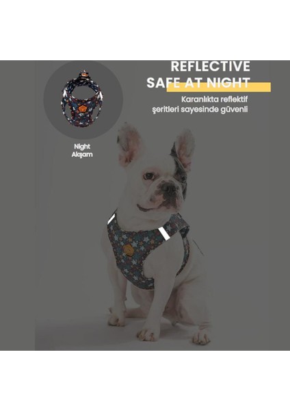 Luxury Oxford 2li Air-Mesh Köpek Göğüs Tasması Kedi Göğüs Tasması Köpek Tasması 1 Adet