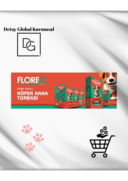 Luxury Dgk Florex Köpek Kaka Torbası 25X35 Ebat 1 Paket 100 Adet Florex 1 Adet
