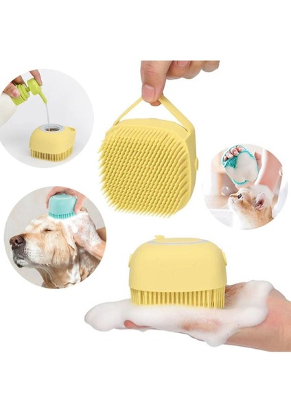 Luxury Kendiliğinden Şampuan Hazneli Kedi Köpek Yıkama Fırçası 1 Adet