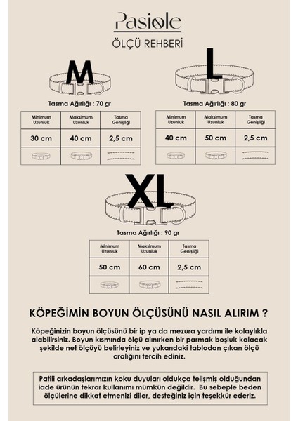 Luxury Köpek Tasması, Köpek Boyun Tasması, Büyük ve Orta Irk Köpek Boyun Tasması - Steff 1 Adet