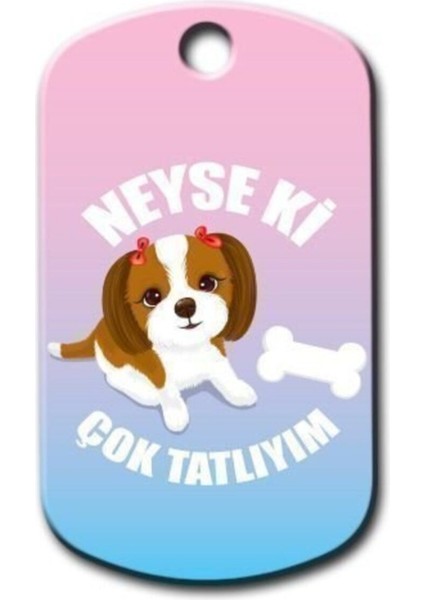 Luxury Sevimli Köpek Desenli Köpek Künyesi 1 Adet