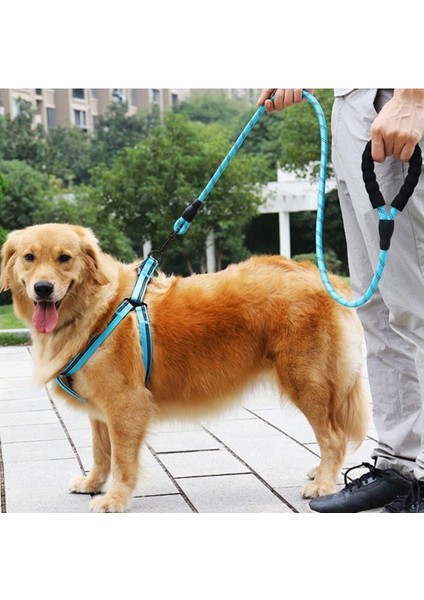 Luxury Reflektörlü Fosforlu Köpek Gezdirme Halatı Tasma Kayışı Metal Kancalı 130 cm (5064) 1 Adet