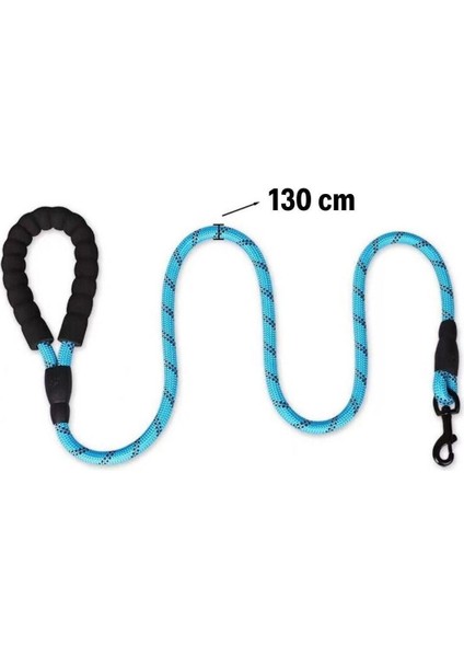Luxury Reflektörlü Fosforlu Köpek Gezdirme Halatı Tasma Kayışı Metal Kancalı 130 cm (5064) 1 Adet