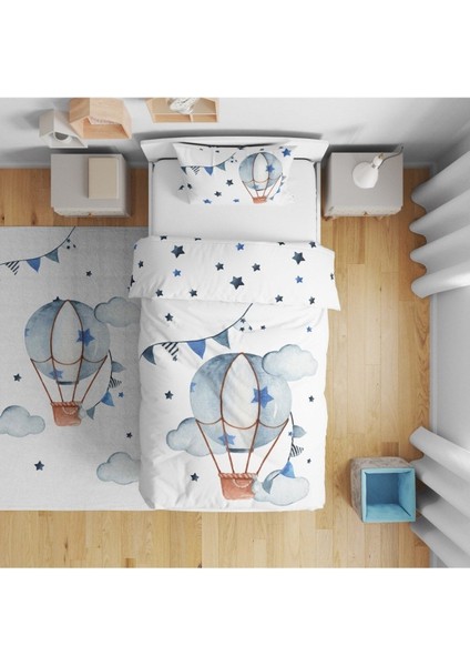 Çocuk Odası Dijital Baskılı Tek Kişilik Çarşafsız Nevresim Takımı 160X220CM MODEL0016