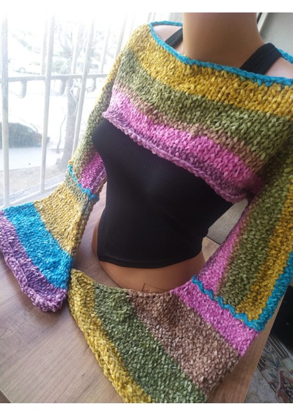 Mevsimlik Kadife Bolero Handmade