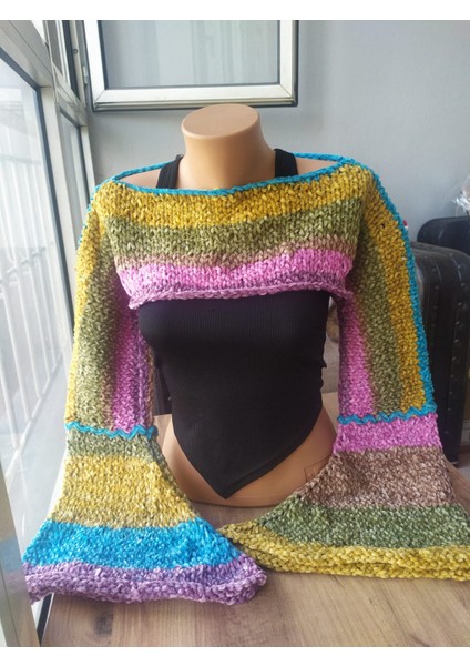 Mevsimlik Kadife Bolero Handmade