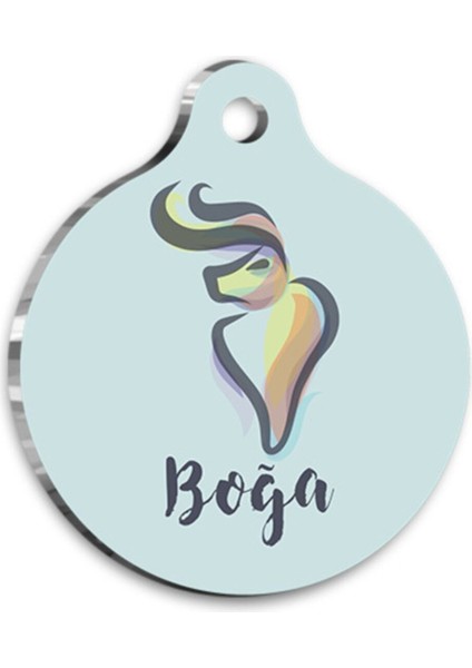 Luxury Boğa Burcu Kedi Köpek Künyesi Medium 2,6 x 3,8 cm 1 Adet