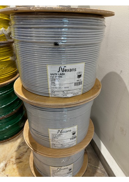 Cat 6 Halogen Freen Utp 23AWG Kablo 500 Metre Gri