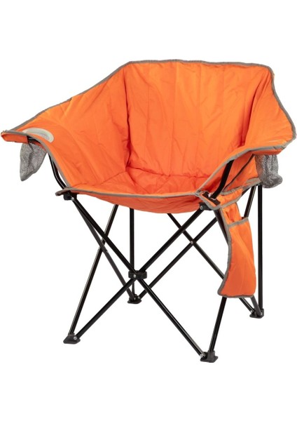 New Grande Turuncu Katlanır Kamp Sandalyesi Kitap & Gazete Cepli - 130kg