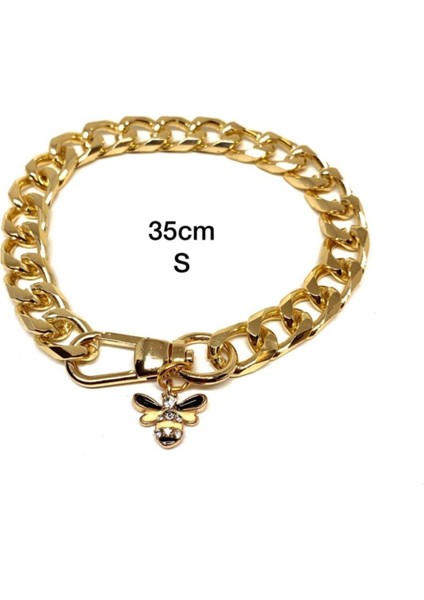 Luxury Kedi Köpek Gold Zincir Kolye S 35CM 2107ZKBÖCEK 1 Adet