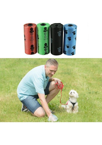 Luxury Evcil Hayvanlar Için Pati Desenli Kedi Köpek Kaka Poşeti Torbası (4202) 1 Adet