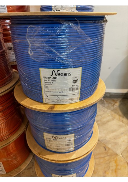 Cat 6 Halogen Free Utp 23AWG Kablo 500 Metre Mavi