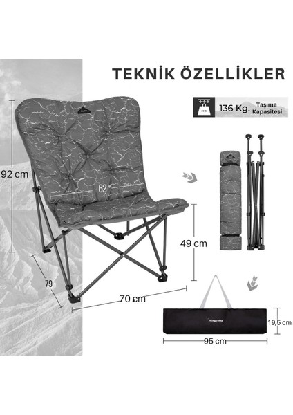 Lemon Lux Ultra Konforlu Kamp Sandalyesi V.Petra indirimleri