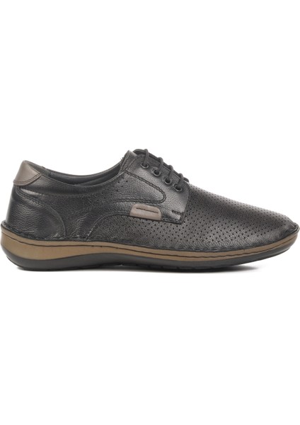 Siyah Deri Ortopedik Erkek Casual Ayakkabı 4Y0030 M