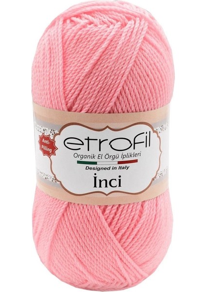 Inci %premium Merserize El Örgü ipi - Pembe 73098