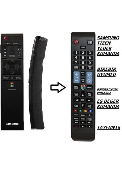 Samsung Akıllı Kumanda Bn59-01220d Tizen J Serisi Yedek Kumanda