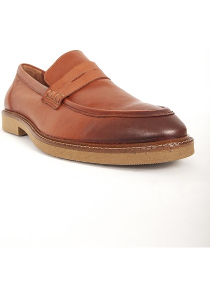 Erkek Gerçek Deri Klasik Loafer Fr 242025 Taba indirimleri