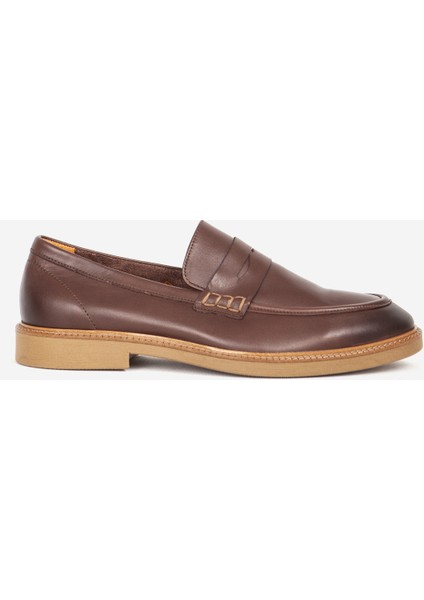 Erkek Gerçek Deri Klasik Loafer Fr 242025 Kahverengi