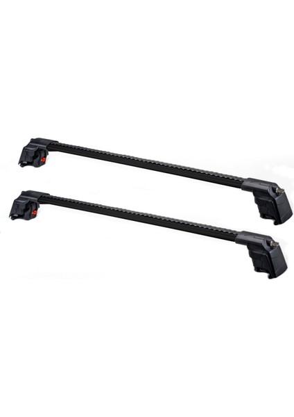 Mercedes C Estate Wagon (S205) (2015-2021) için Kilitlenebilir Araca Özel Portbagaj Barları - Ara Atkı / Araç Üstü Tavan Taşıma Barları -(Siyah)