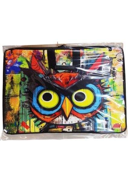 Kumaş Resim & Proje Çantası (35X50) Desenli (35*50) ( Ungary Owl )