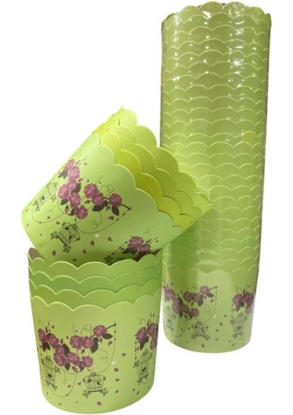 Cupcake/muffin /suffle Kek Kapsülü Çiçekli 25 Li