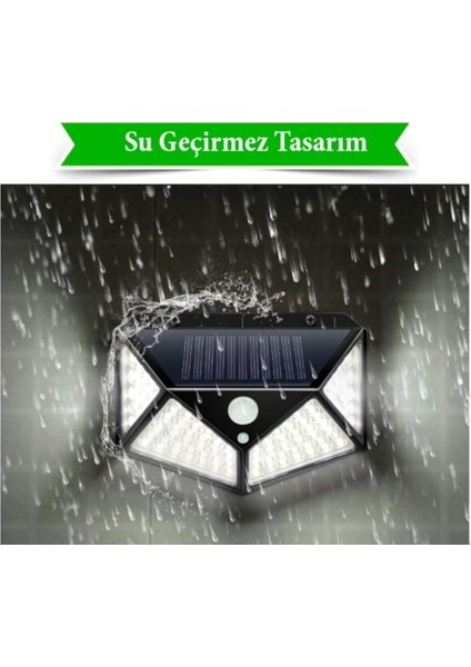 Güneş Enerjili 50W Duvar Aplik Su Geçirmez hareket sensörlü Dış Mekan Aydınlatma 6500K Beyaz Işık modelleri