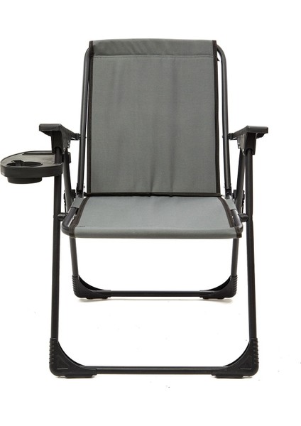 Natura 4 Adet Kamp Sandalyesi Katlanır Piknik Sandalye Oval Bardaklıklı Gri fırsatları