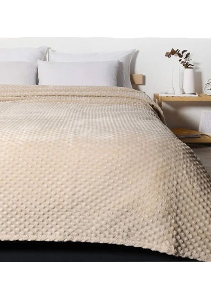 All Season 500 Bej Çift Kişilik Tomurcuk Battaniye/yatak Örtüsü 200*220 cm