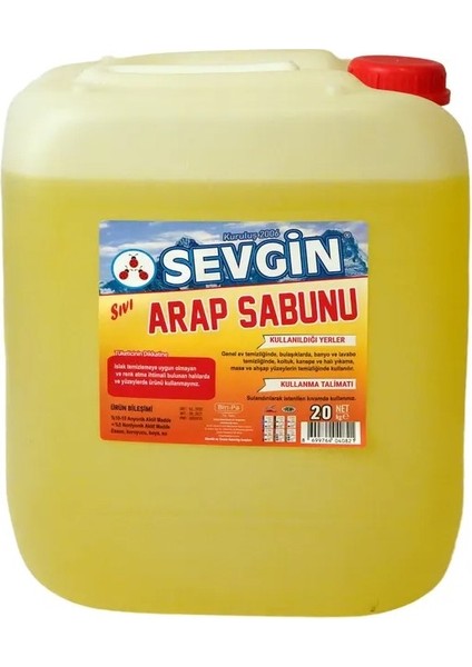 Sıvı Arap Sabunu Sevgin 20 kg