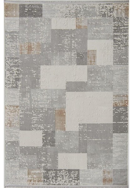 Florya 8109 Gri Koridor Halısı Kesme Yolluk Mutfak Halısı Salon Halısı