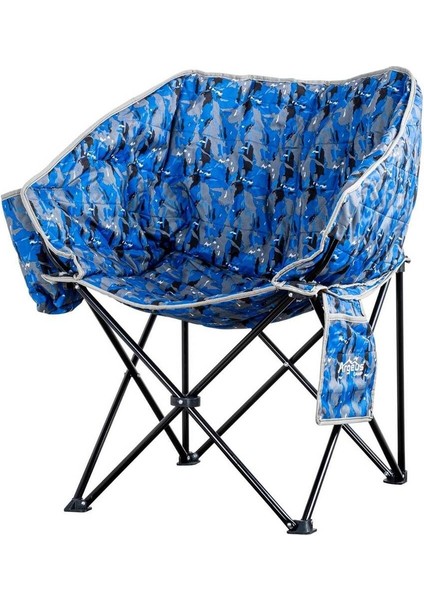 Balcony Comfort Katlanabilir Kamp Sandalyesi Mavi Kamuflaj