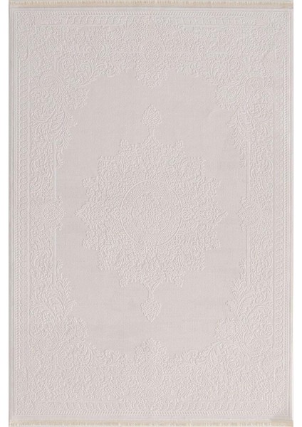 London 9001 Beyaz Koridor Halısı Mutfak Halısı Salon Halısı