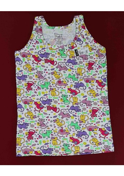 Kız Çocuk Geniş Askılı Atlet Renkli 2'li Paket (8 Yaş) modelleri