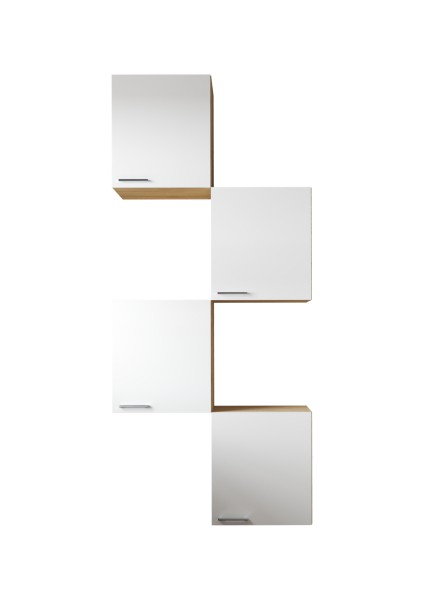Leyli 50 cm 4 Modül Demonte Raflı Banyo Dolabı Mdf fırsatları
