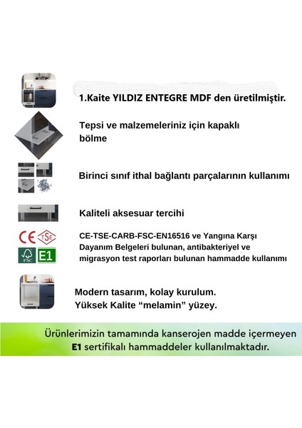 Leyli 50 cm 4 Modül Demonte Raflı Banyo Dolabı Mdf indirimleri