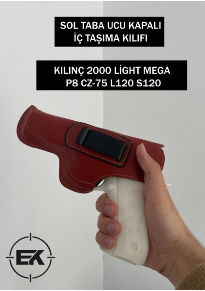 Sol Iç Tabanca Taşıma Kılıfı Ucu Kapalı Kılınç 2000 Light Mega P8 Cz-75 L120 S120