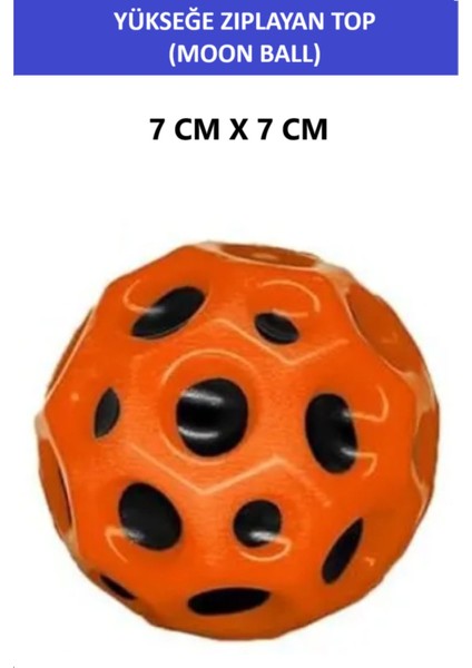 Luxury Moon Ball (Yükseğe Zıplayan Top) - 7 cm - Süper Eğlenceli Uzay Topu - Space Ball - Bouncy Ball 1 Adet