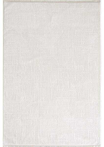 Florya 8106 Beyaz Koridor Halısı Kesme Yolluk Mutfak Halısı Salon Halısı