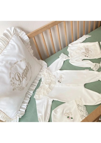 10'lu Set ve 1 Adet 35X45 Nakışlı Yastık Kilifi Işlemeli Yeni Doğan Hastane Çıkışı Seti fiyatları