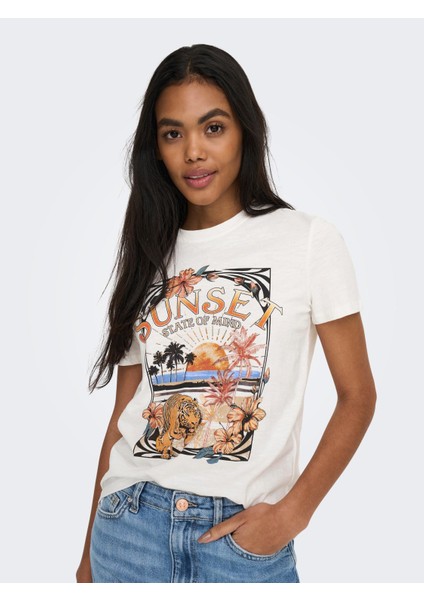 15296244 Onlfelıa Reg S/s Palm Tıger Top Box Jrs