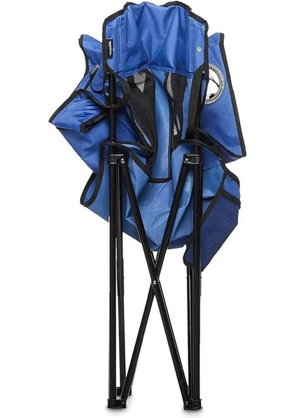 Katlanır Kamp Piknik Sandalyesi - Madfox Beacon - Bardaklıklı - Mavi - 547286 - Taşıma Çantalı