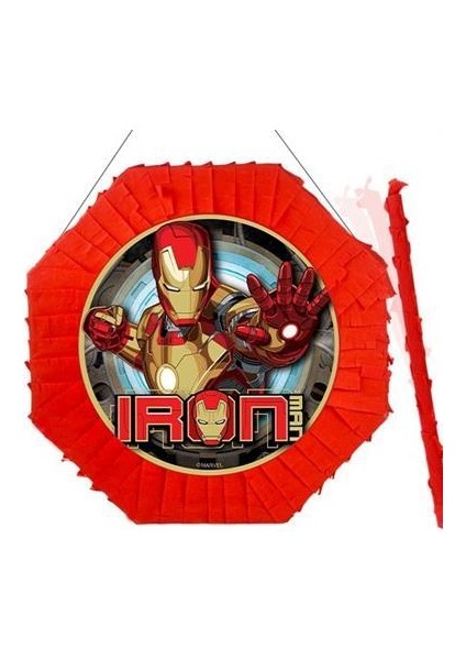 Ironman Pinyata 42cm + Sopası Doğum Günü Eğlencesi Pinyata Patlatma Partisi