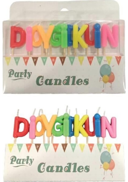 Mum PASTEL İYİKİDOĞDUN HARF SET 11prç rengarenk fiyatları