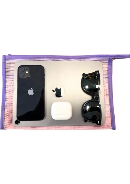Pembe File Clutch Çanta