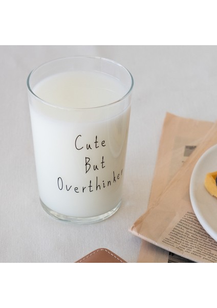 Cute But Overthinker Cam Meşrubat & Su Bardağı - 510 ml