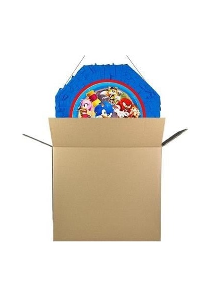 Sonic Boom Pinyata 42cm + Sopası Doğum günü Eğlencesi Pinyata Patlatma Partisi