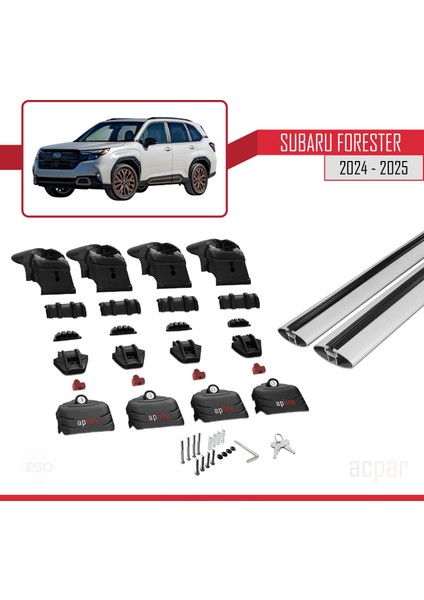 Subaru Forester 2024-2025 Arası ile Uyumlu Ace-2 Ara Atkı Tavan Barı Gri 2 Adet indirimleri