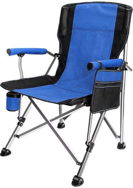 Katlanır Kamp Piknik Sandalyesi - Madfox Roxy - Mavi/Siyah - 546245 - Taşıma Çantalı